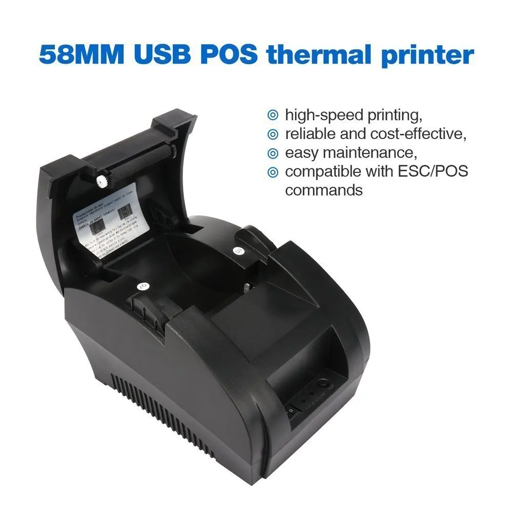 best portable photo printer NETUM 58mm thermal receipt printer 58mm usb thermal printer usb pos system supermarket NT-5890K hp mini printer