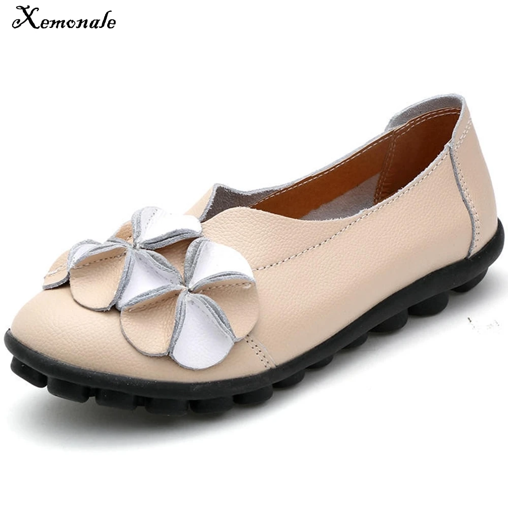 genuine leather ballet flats
