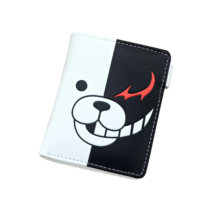 Аниме Danganronpa кошелек красочный бумажник на кнопке с принтом Monokuma