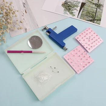 

Blue Professional Ear Piercing Gun Stainless Steel Safety Earring Body Piercing Gun Tools Kit Jewelry Tools