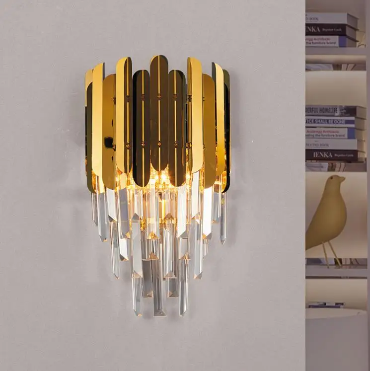 Современный настенный светильник, роскошные золотые настенные светильники, прикроватные Настенные светильники для гостиной