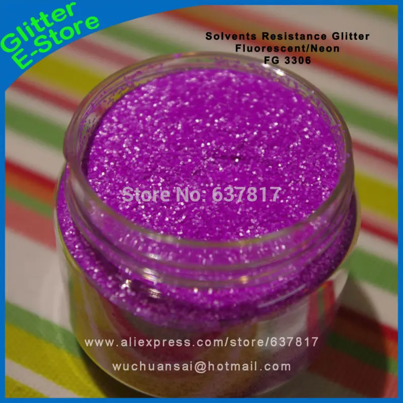 Fluorescent Glitter, Color, Solvents Resistance Glitter Polish, Neon