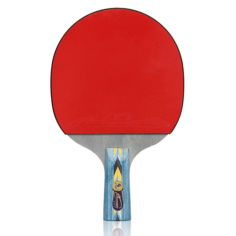 1 шт 4-звезда одного Bat настольного тенниса Пинг-Понг Ракетки Весло с бесплатными 3 шары и края протектора