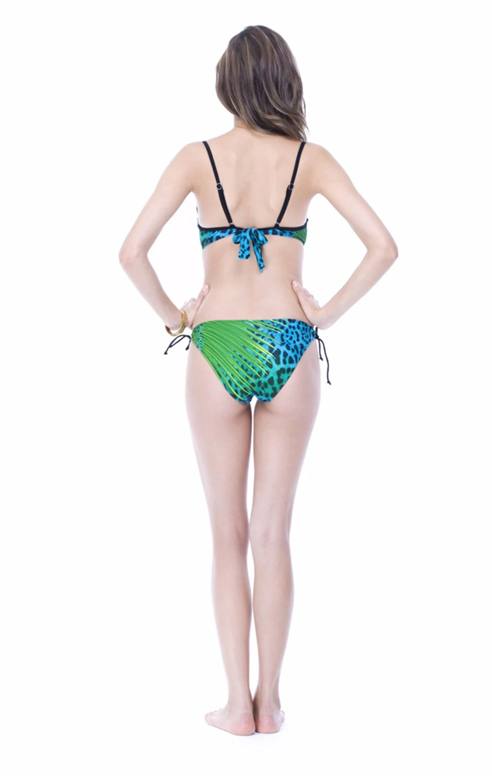 Foclassy сексуальный купальник женщин с повязкой зеленый боди спортивная для девочек купальный костюм треугольник Монокини one piece 16018