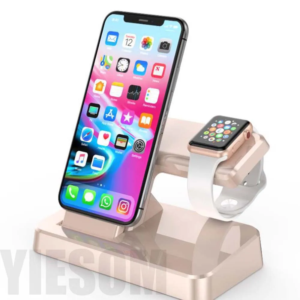 Wireless Charging Holder For Apple Watch 4321 42mm 38mm New Charger Dock Station Stand For iPhone XS Max XR X 8 7 6S 6 Plus 5