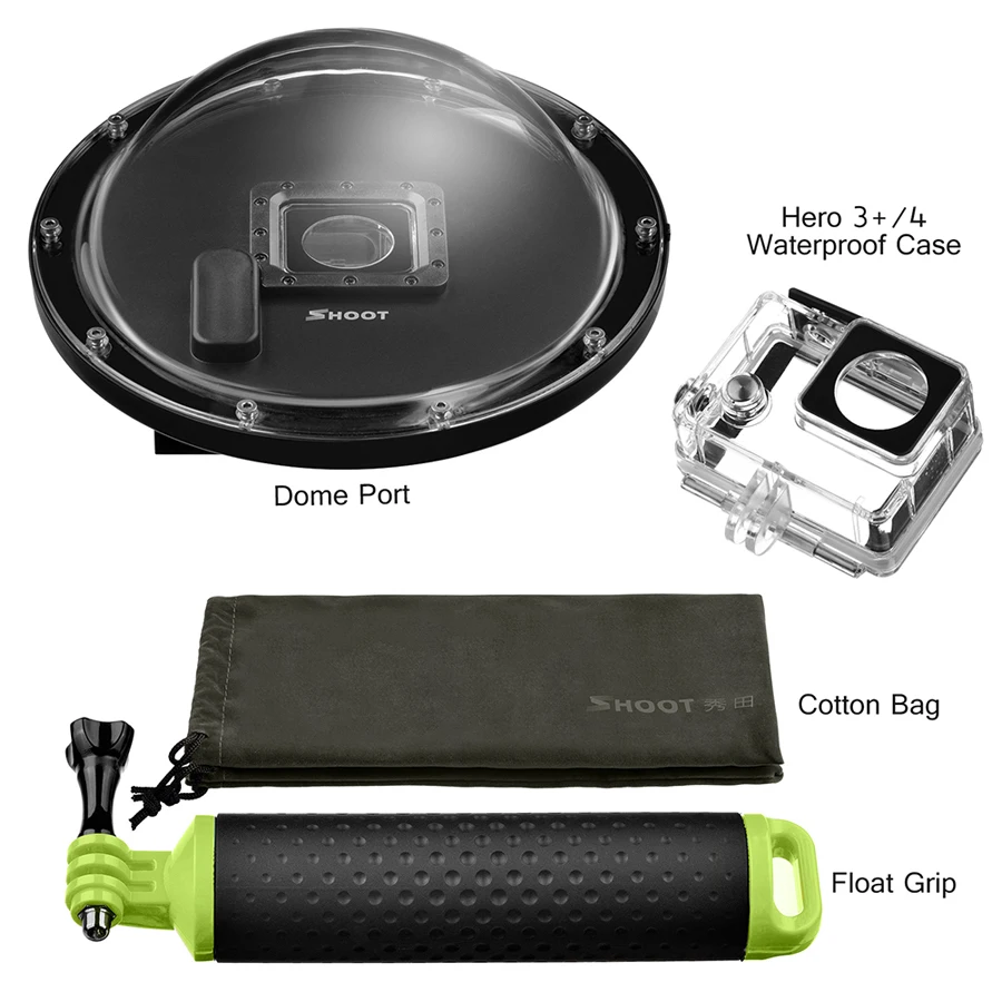 Новый стрелять &quot6&quot GoPro купол Порты и разъёмы для Hero3 3 + Hero 4 подводной фотографии