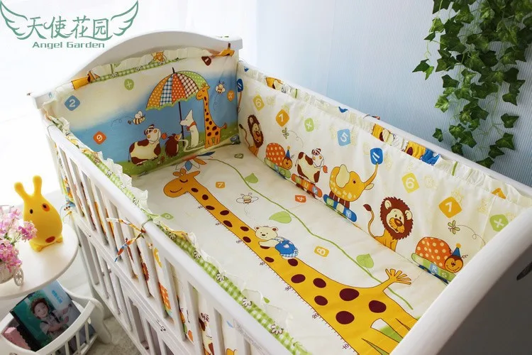 Акция! 6 шт. детские постельные принадлежности Bebe Jogo де Кама кроватка детская кроватка постельных принадлежностей (бампер + лист + наволочка)