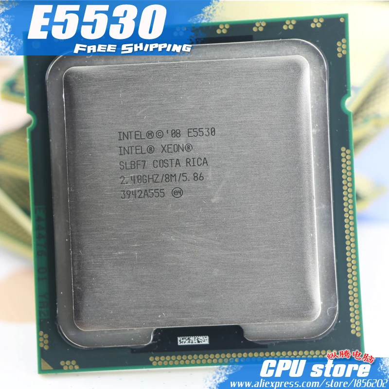 Процессор Intel Xeon E5530 cpu/2,4 ГГц/LGA1366/8 Мб кэш L3/четырехъядерный/серверный cpu, есть, ЦП E5540