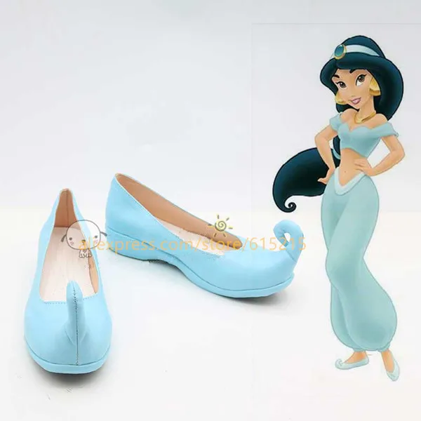 Anime Aladdin y la lámpara mágica princesa Jasmine cos Cosplay Zapatos