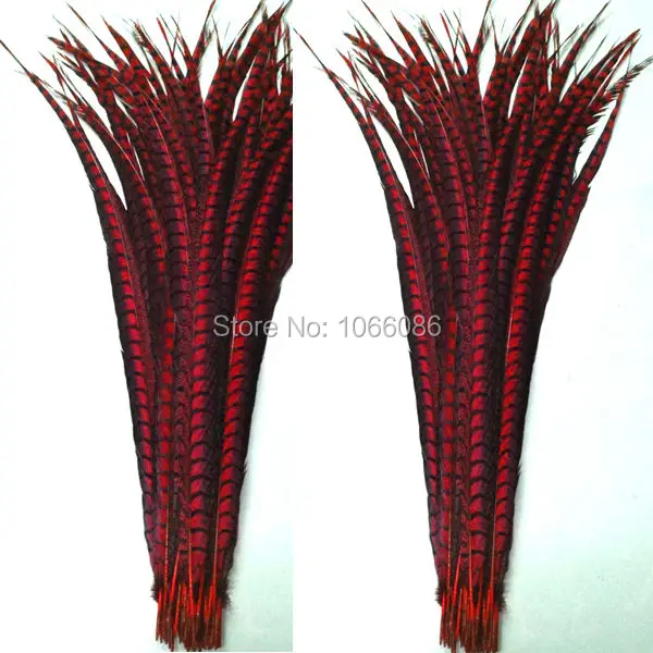 

EMS Free shipping 100pcs/lot pheasant tail feather 35-40" 90-100cm red Lady Amherst pheasant tails
