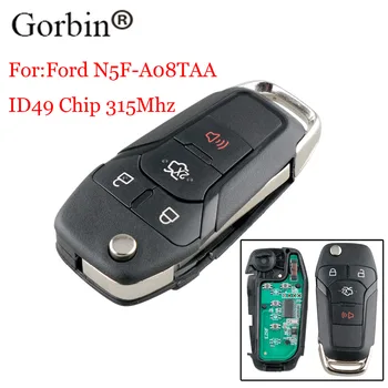 

GORBIN 4Buttons Replacement Smart Remote Flip Key Keyless Entry Fob 315Mhz ID49 CHip For Ford Fusion 2013-2015 N5F-A08TAA key