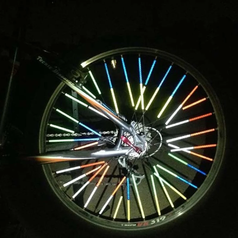 12pcs/pack Bike Bicycle Cycling Spoke Wheel Reflector Reflective Safety Stocking Filler