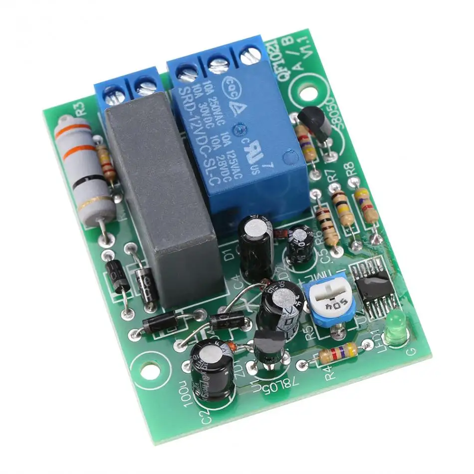 

AC 220V Relay Module Switch Trigger Time Delay Circuit Timer Cycle Adjustable Timing Turn Off Board Timer Switch Module