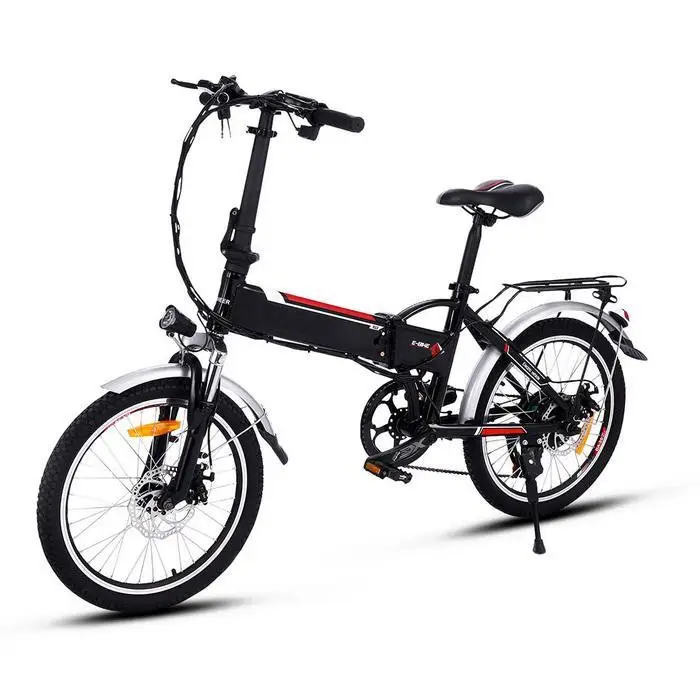 Flash Deal ANCHEER 20 Inch Electric Bike Folding 7 Speed Electric Mountain Bike Cycling Bicycle 250W High Speed Brushless Gear Motors Ebike 4