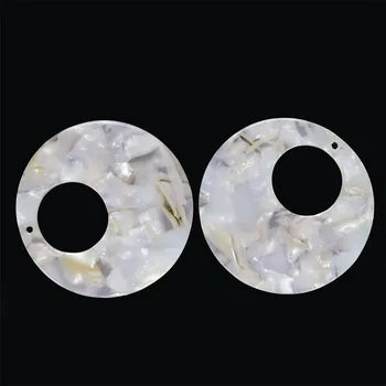 편심 원형 도넛 DIY 귀걸이 펜던트, 진자 장식품, 보석 제작 액세서리용 아세트산 신선한 분말, 20x