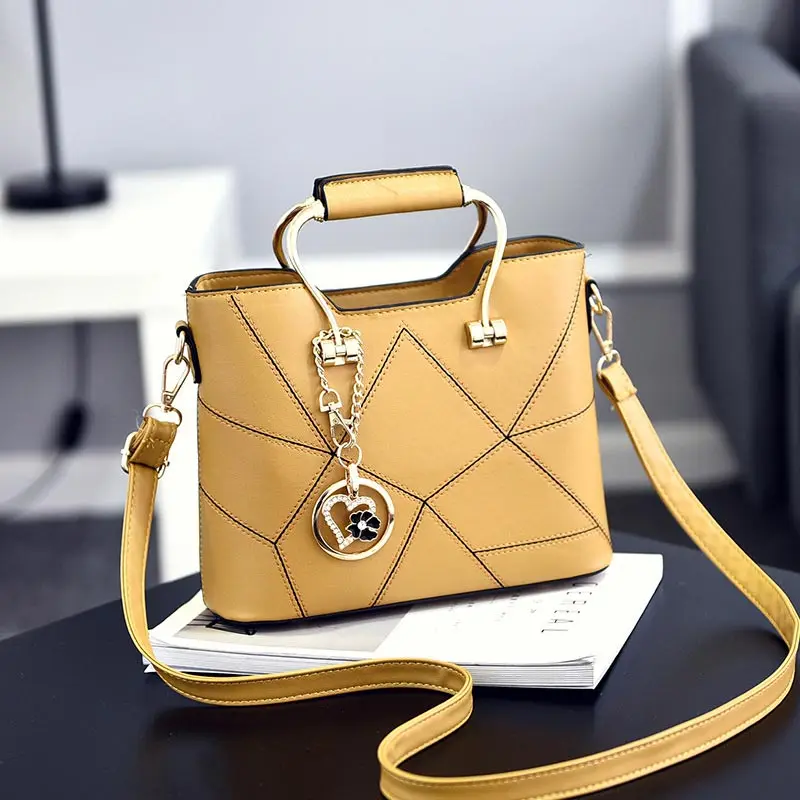 Женская сумка, новинка, модная Милая кожаная женская сумка-мессенджер, стильная тисненая дизайнерская сумка через плечо, женские сумки через плечо - Цвет: Yellow