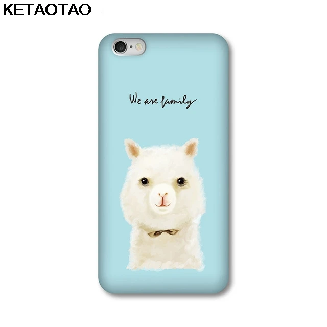 KETAOTAO чистый красивый Альпака телефонные чехлы для iPhone 4S 5C 5S 6 6S 7 8 Plus X Samsung NOTE чехол