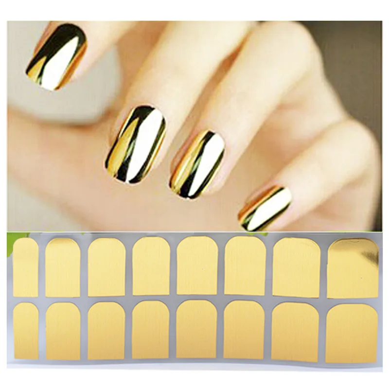 

Gold/Silver/Black Nail Sticker Full Cover Sheet Glitter Nail Sticker Christmas