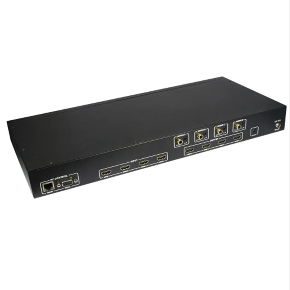 Матрица HDMI 2 0 4x4 с коаксиальным аудио и Aux HDCP 4K 60 Гц RS232 EDID IR|hdmi matrix switcher|matrix switcherhdmi |
