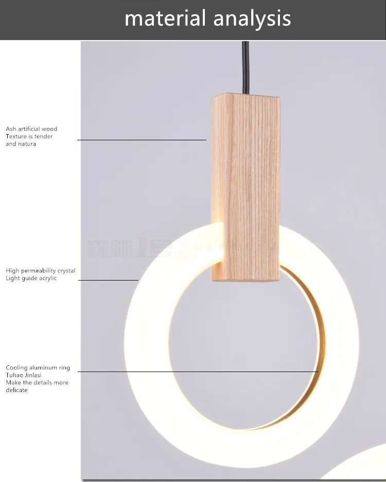 Lustres de Madeira Iluminação da Escada Moderno Nordic Sala Estar Suspenso Lâmpada Quarto Luminárias Anel Luzes Penduradas Led 19 estar suspenso lâmpada quarto luminárias iluminação da escada anel luzes penduradas
