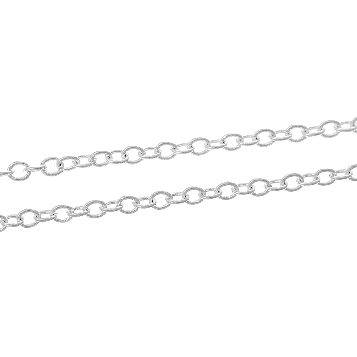

Alloy Link Cable Chains Silver Plated 3mm x2.5mm( 1/8" x 1/8"), 2 M new
