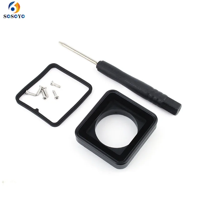 

Waterproof Case housing UV Lens Replacement + Waterproof case lens protection ring For Gopro Hero 4 3+ Sports Camera Accessories