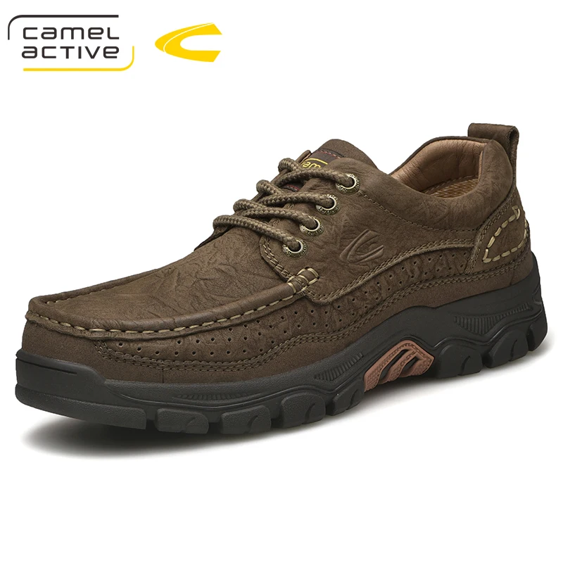 Camel Active Men's Casual Shoes Fashion Outdoor Leisure Set Foot Genuine Leather Cushioning Lightweight AutumnTravel Footwear