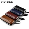 VIVIBEE Men Black PU Leather Sunglasses Case Zipper Waterproof Sun Glasses Eyewear Storage Men Eyeglasses Genuine Spectacle Box ► Photo 1/6