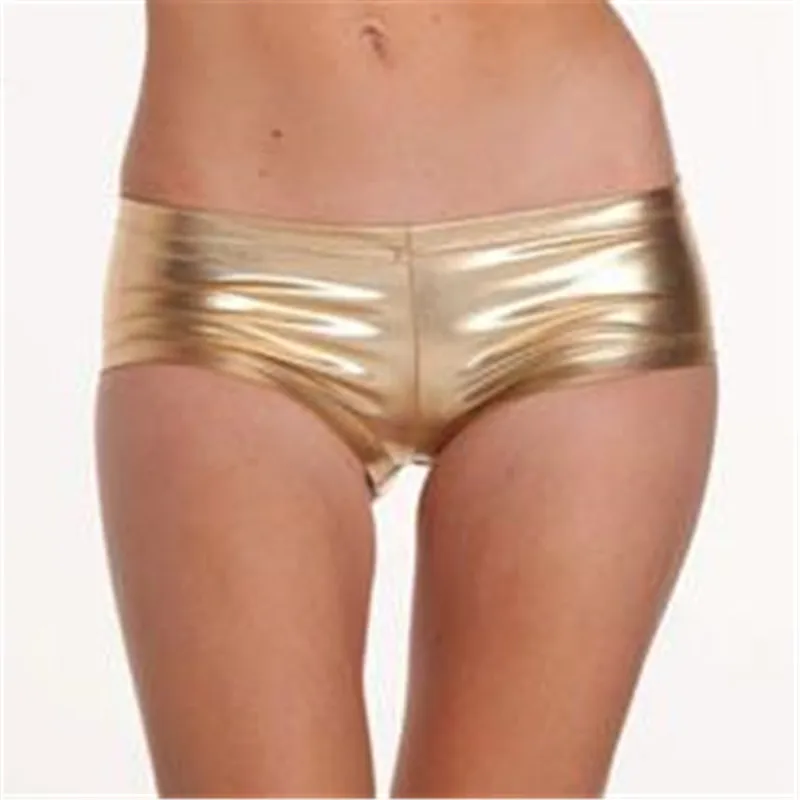 

6 colors women's underwear sexy slip half slip latex underwear sexy clubwear sleepwear nightclub low waist panties women shorts