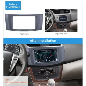 

Seicane Double Din Car Radio Fascia Frame Refitting Plate Panel Dashboard For 2012 Nissan Sylphy Sentra Pulsar