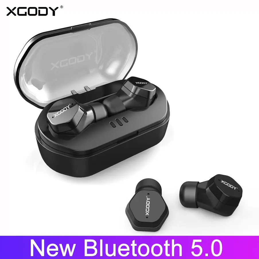 

XGODY F8 2019 Sports TWS Wireless Headphones Waterproof Stereo Bluetooth 5.0 Headphones With HD Mic Bluetooth Headset Earbuds