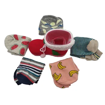 

Fashion Christmas Boots Flocking Socks Plus Cartoon Invisible Fruit Boat Socks Creative Gift Sock Christmas Decorations Product