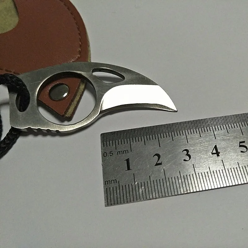 Knife Outdoor emergency tools Camping finger stainless steel knife to carry finger sharp knife cut rope auto rescue tool05