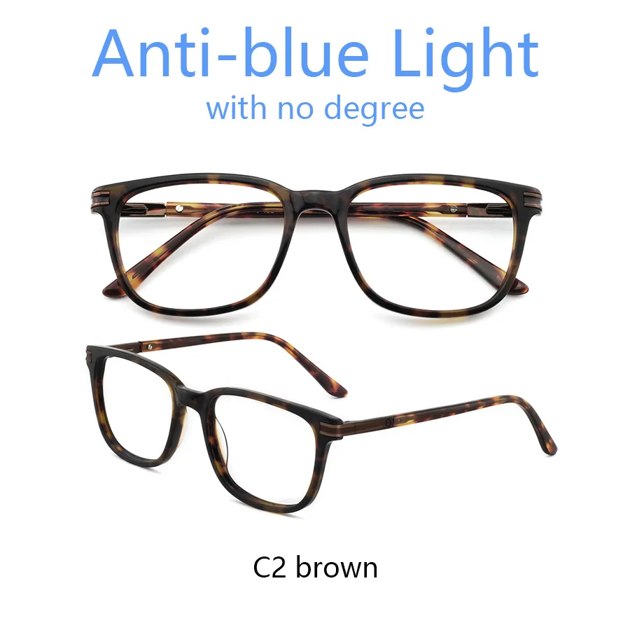 OCCI CHIARI квадратная оправа для очков по рецепту, мужские оптические оправы для очков, черные очки, подарок для отца, весенние петли, очки - Цвет оправы: C2A brown