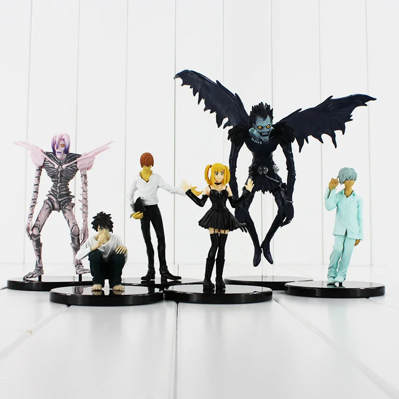 Hot Sale 6Pcs/Set Anime Cartoon Death Note L Killer Ryuuku Rem Misa Amane PVC Action Figures Toys Great Gift | Игрушки и хобби