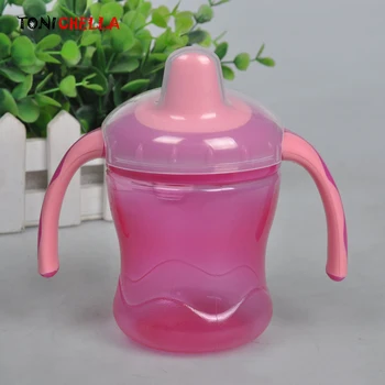 

260ml Baby Training Cups Soft Nipple Toddler Milk Feeding Bottle Two Holder Leak-proof Baby Learn Drinker Infant Kettle BB5079