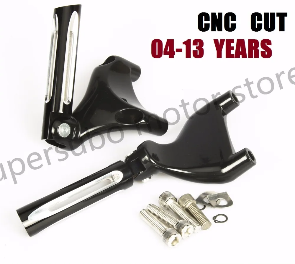 

Motorcycle black CNC Footpeg Male Mount bracket for harley Sportster 883 1200 04-13