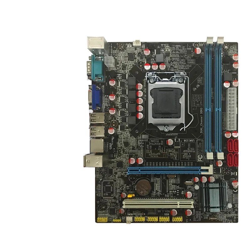 

100% OEM New H55 LGA 1156 DDR3 16GB For i3 i5 i7 CPU All-Solid H55 Desktop Motherboard Free shipping