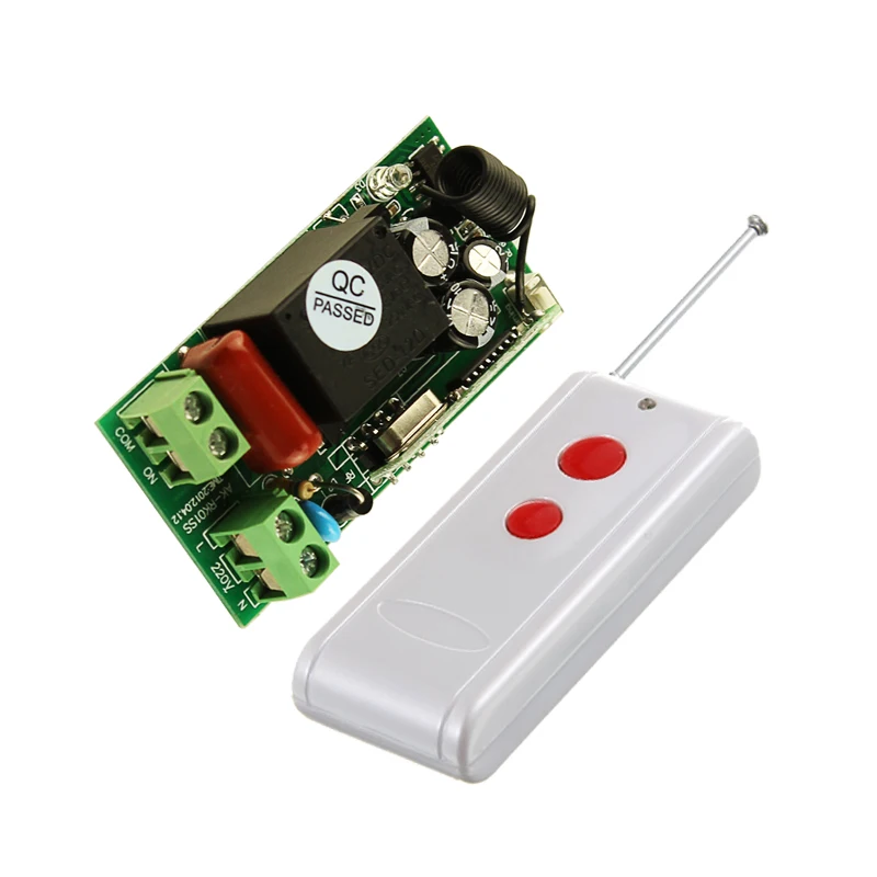 

220V 1CH 10A RF Remote Control Power Switch Wireless Light Lamp LED Receiver Transmitter 1000M Long Distance