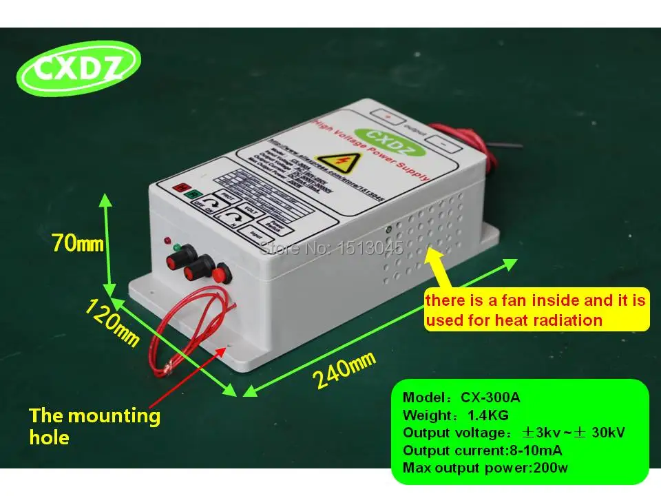 Высоковольтный источник питания с выходом 30кв для удаления дыма lampblack, электростатический очиститель воздуха, электростатический fleld