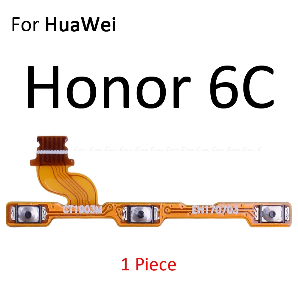 Немой переключатель питания лента-брелок для HuaWei Honor Play 8A 7A 7C 7X7 S 6A 6C 6X 5C Pro кнопка включения и выключения громкости управление гибким кабелем - Цвет: For Honor 6C