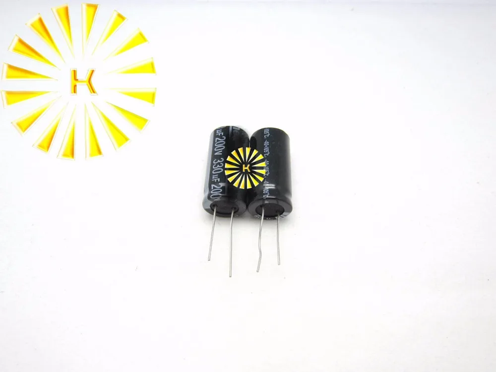 

50pcs X 100% New 330UF 200V 18X36 Aluminum Electrolytic Capacitor Connector