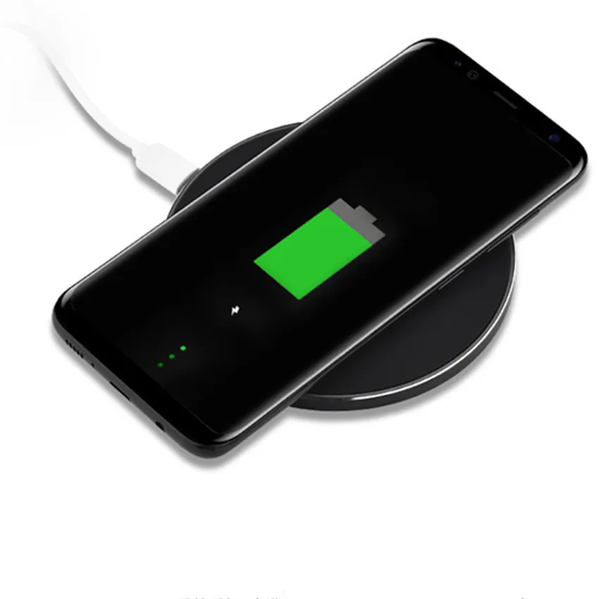 Беспроводное зарядное устройство QI высокоскоростное ультратонкое Mirro для Iphone8 11