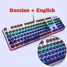 METOO ZERO Gaming Mechanical Keyboard Blue/Black/Red Switch Anti-ghosting Backlight Teclado Wired USB for Gamer Russian/English