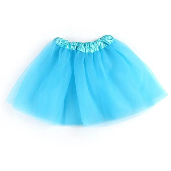 Для маленьких девочек Мульти-Цвет 3 Слои одежда, юбка, юбка-американка для девочек с юбкой-пачкой в стиле «Вечерние Красивые балетные костюмы для танцев для девочек, новое - Цвет: Небесно-голубой