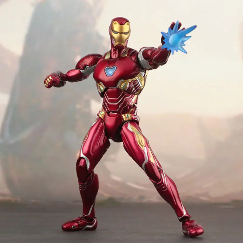 СВЧ SHFiguarts Marvel Мстители Бесконечность войны Фигурка Железный человек МК 50 Mark 50 ПВХ Коллекционная модель игрушки