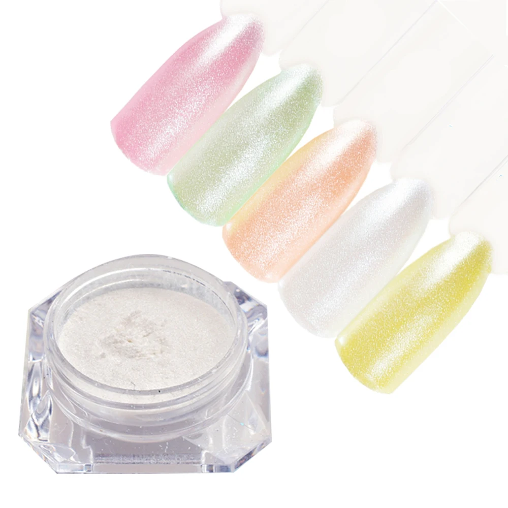

1Box 1g Mermaid Pearl Effect Nail Glitter Powder Shimmer Chrome Pigments Manicure Dust Nail Art Glitter Powder Decorations LAM09