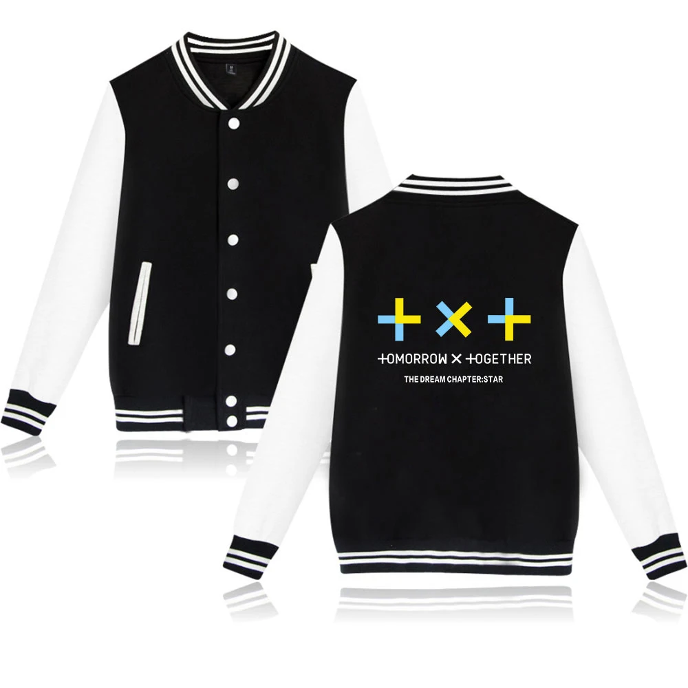 

TXT Mens & Womens Print Jackets and Coats BLACKPINK Long Sleeves Baseball Jacket