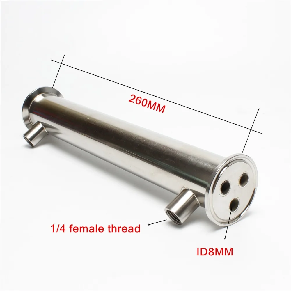 1 5 &quot(OD50.5) Нержавеющая сталь 304 конденсатор дистиллятора 261 мм|steel stainless|condenser distiller