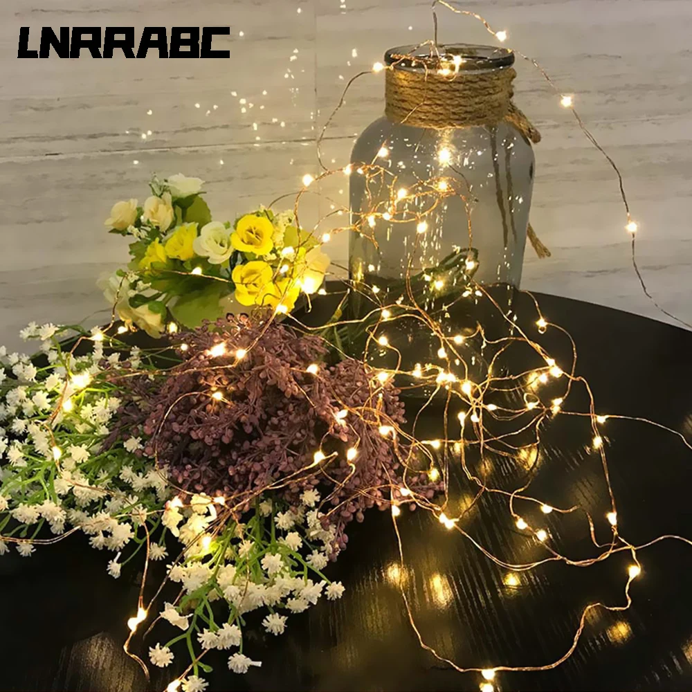 Fashion New Year Christmas Garland Waterproof Copper Wire LED String Lamp Fairy lights 2M 20